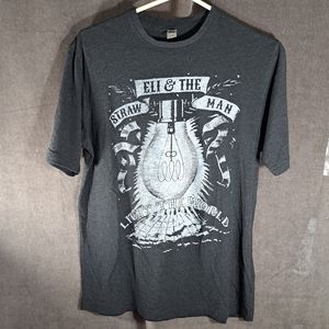 Eli & The Straw Man Light The World Dark Grey White Graphic Tee G- L